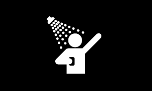 Shower braille and tactile signs manufactured by Bathurst Signs